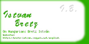 istvan bretz business card